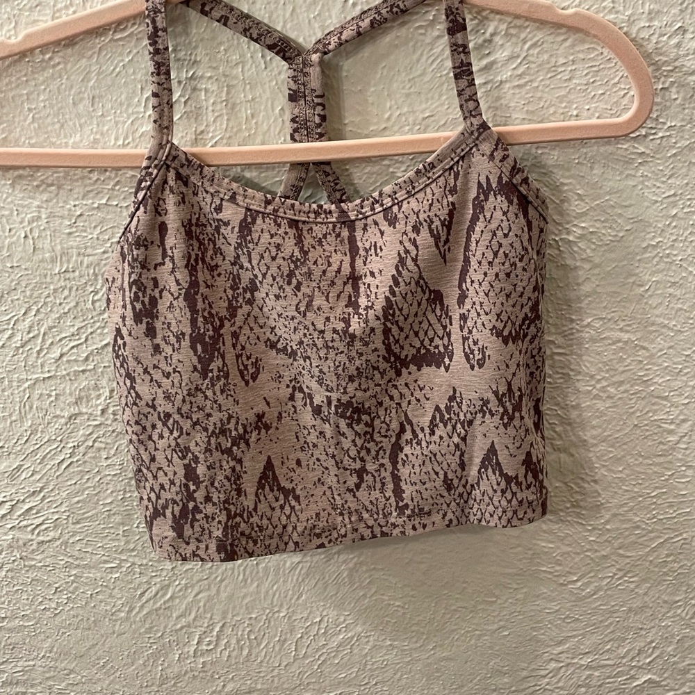 Snake Print workout cropped top